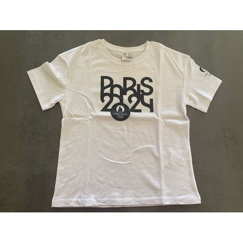 T-Shirt Blanc Paris 2024 Jo Kiabi 8 Ans