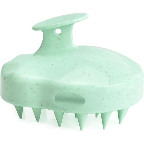 Kal-Brosse À Shampoing Pour Cuir Chevelu Avec Poils En Silicone Souple Pour Soin Du Cuir Chevelu Et Croissance Des Cheveux, Et Pellicules, Poignée En Paille De Blé Améliorée, Menthe Verte