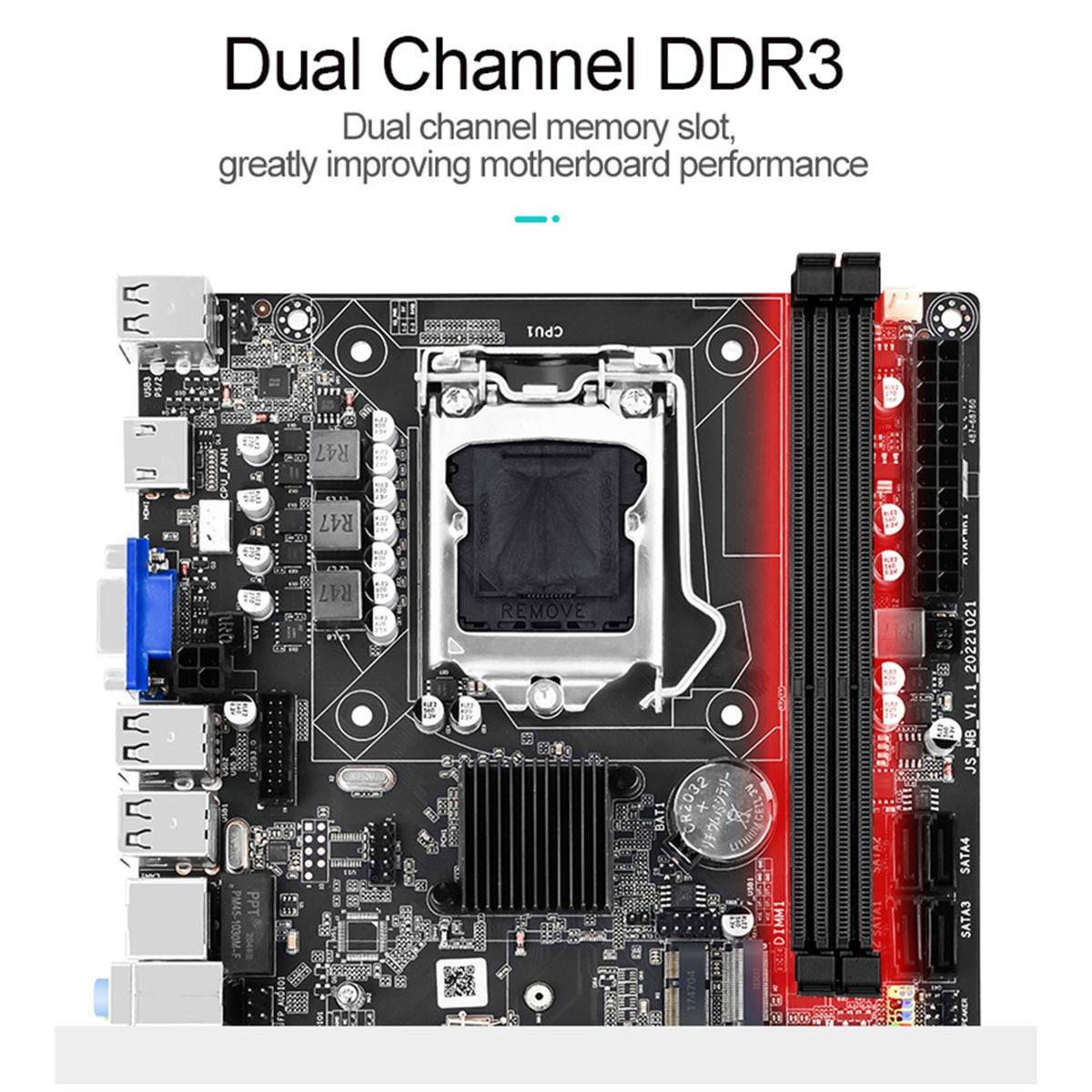 Carte MRe D'Ordinateur H61S LGA 1155 2XDDR3 Emplacements Ju... - 6