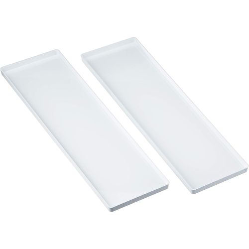 Kal-| Vgel03 Set D'instruments En Silicone Présentation Du Produit, Set De Composition 2 Plateaux En Silicone, Couleur Blanche, Easy Ice Cream, 119 X 395,5 Mm, H 13 Mm, Made In Italy