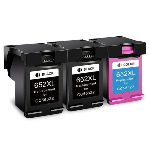 CRTBOTW 652XL cartouche d'encre de remplacement pour imprimante HP 652 HP652 XL Compatible Deskjet 1115 1118 2135 2136 3635 3636 3835 4535-2 Noir 1 Couleur