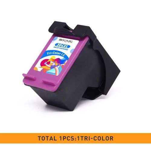 IBOQVZG 304XL cartouche d'encre pour HP304 pour HP 304 XL Deskjet ENVY Officejet 2620 2630 2632 3730 5020 5032 imprimante-1 pièce de couleur