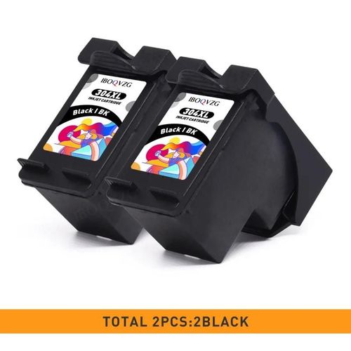 IBOQVZG 304XL cartouche d'encre pour HP304 pour HP 304 XL Deskjet ENVY Officejet 2620 2630 2632 3730 5020 5032 imprimante-2 pièce noire