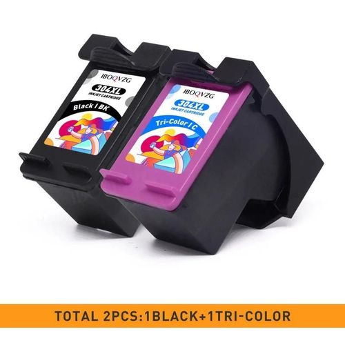 IBOQVZG 304XL cartouche d'encre pour HP304 pour HP 304 XL Deskjet ENVY Officejet 2620 2630 2632 3730 5020 5032 imprimante-1 Noir 1 Couleur