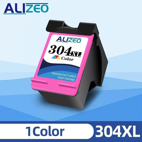Alizeo 304 cartouche d'encre Compatible pour HP304 pour HP 304XL Deskjet ENVY Officejet 2600 2630 3723 3724 3730 3732 3752 3755 3758-1 pièce Couleur