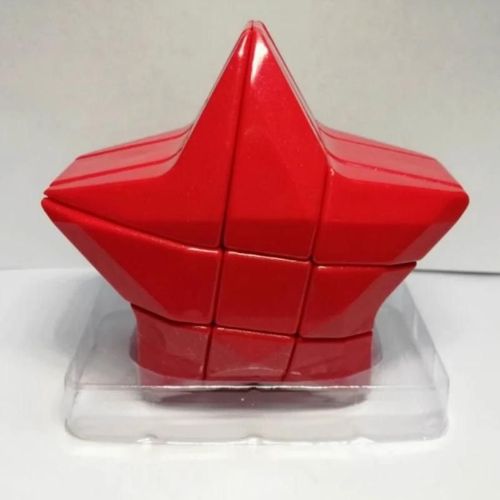 Yongjun Star pentagramme Cubes en forme de Cube magique en plastique jouets éducatifs cadeaux pour enfants jouets éducatifs-Rouge