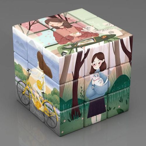 Cube magique pour enfants 3x3x3, jouets pour enfants, apprentissage éducatif, Puzzle 3x3, chef-d '?uvre du monde, Cubes de décompression pour adultes-type 9