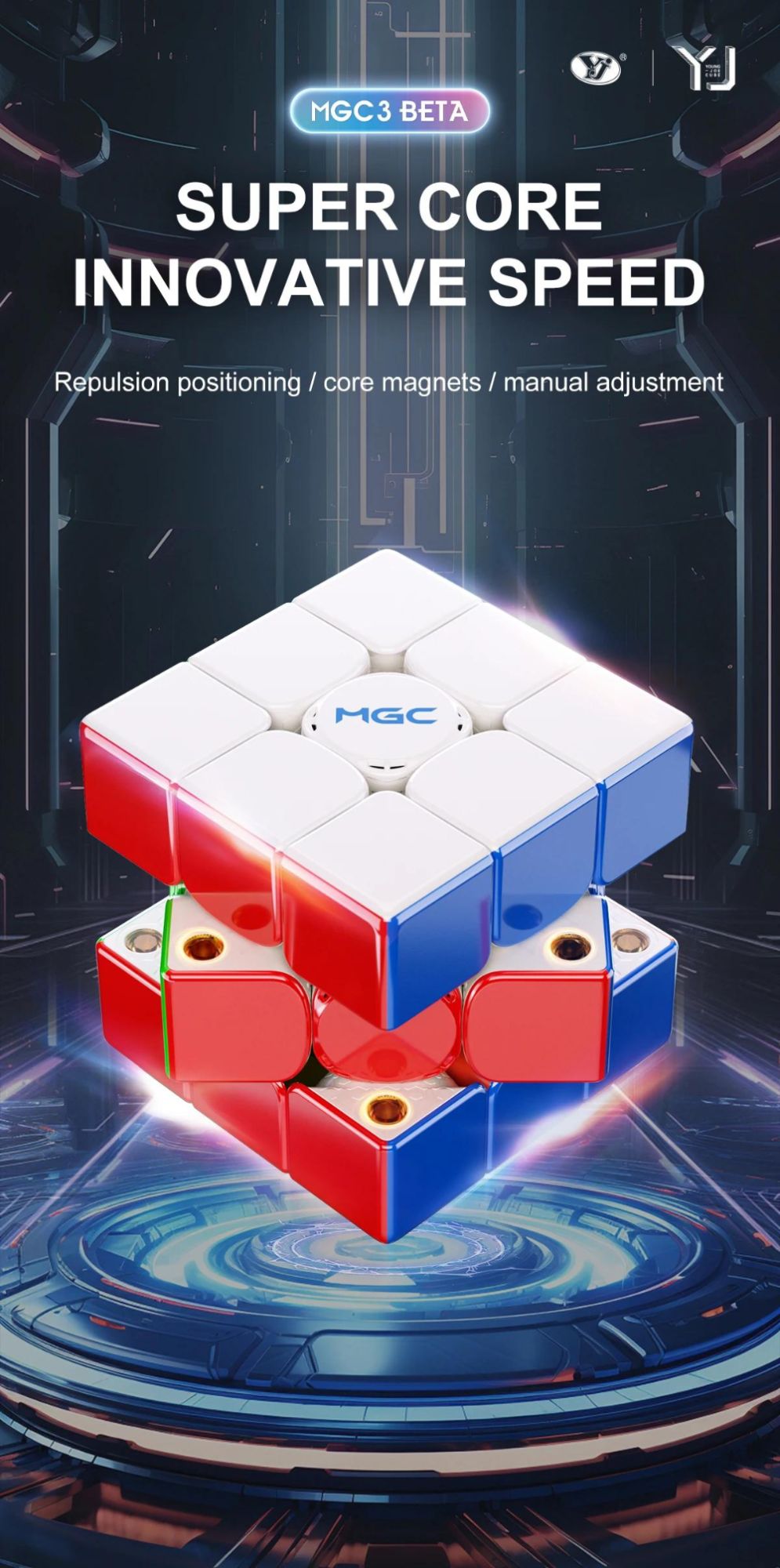 [Picube] 2025 YJ MGC Beta 3X3 Cube de vitesse magique magntique sans autocollant jouets Fidget professionnels Yongjun 3x3x3 Cubo Magico Puzzle-Pink Limited image 1 | Rakuten