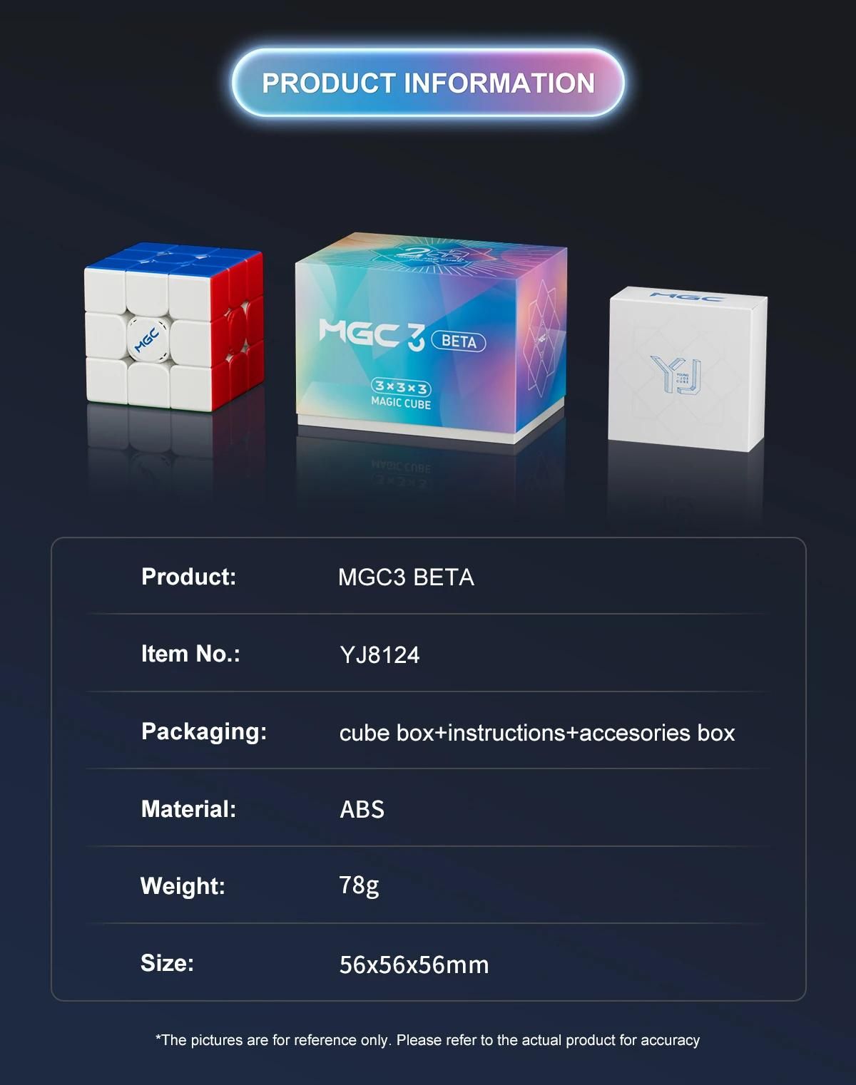 [Picube] 2025 YJ MGC Beta 3X3 Cube de vitesse magique magntique sans autocollant jouets Fidget professionnels Yongjun 3x3x3 Cubo Magico Puzzle-Pink Limited image 12 | Rakuten