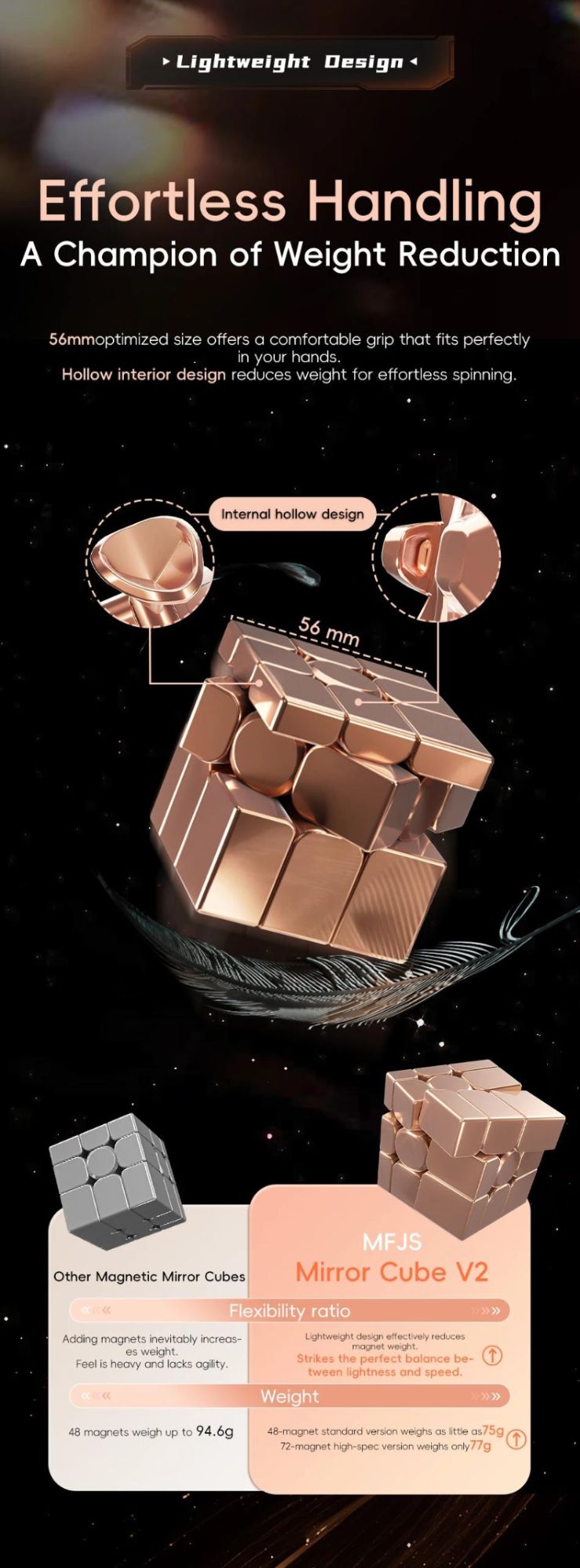 MOYU MFJS Cube miroir 3X3 V2 aimant magntique noyau de boule Puzzle ducatif Cube magique jouets pour enfants cadeau jouet Cubo Magico-No Magnetic Blue image 7 | Rakuten