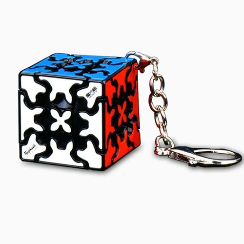 Nouveau QIYI porte-clés Gear Mini Cube magique 3x3x3 Cube Puzzle éducatif 3x3 Cubo Magico jouets professionnels pour enfants cadeaux pour enfants-35mm Keychain