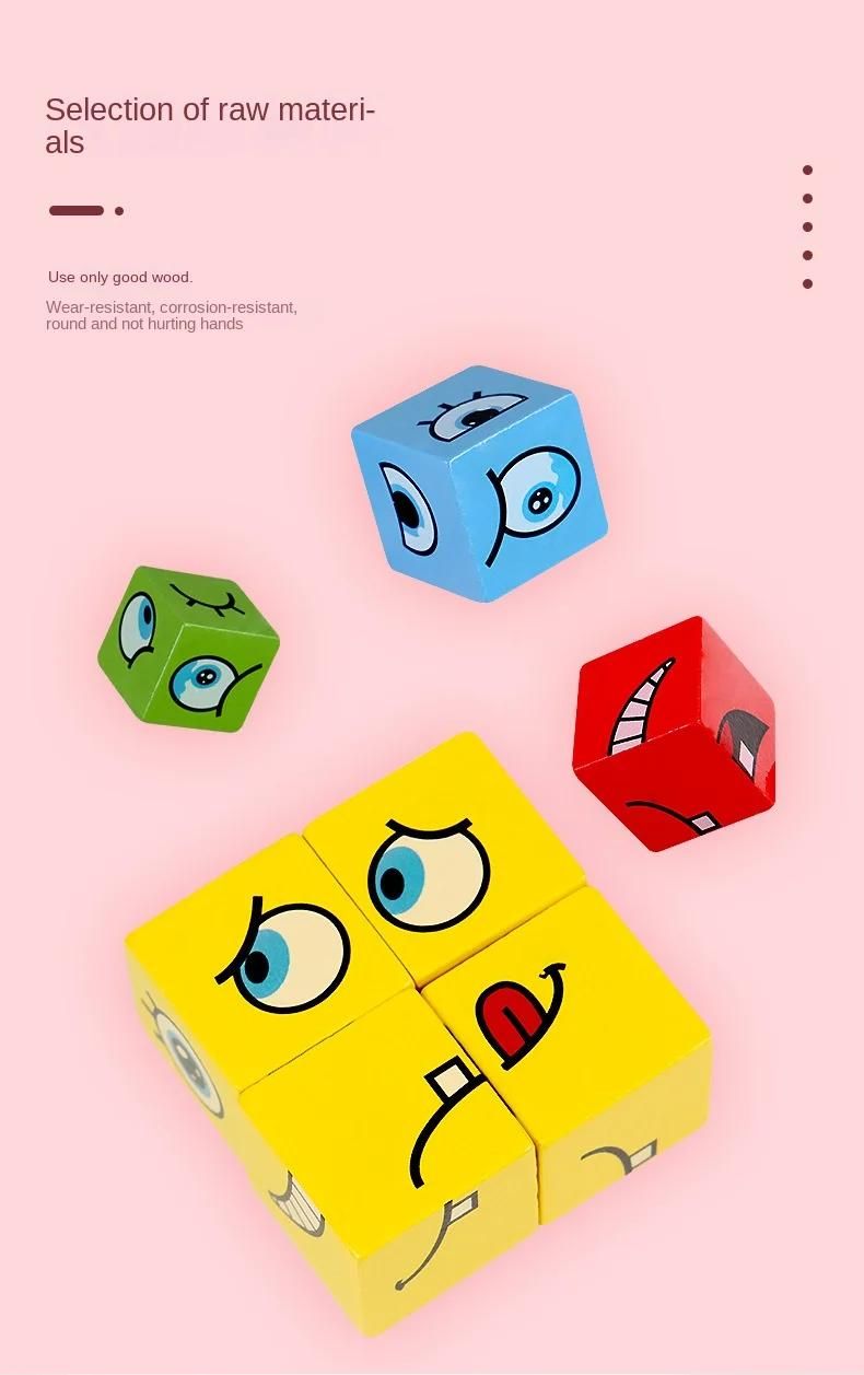 Dcennie s de construction Cube Face Change pour enfants, jeu de socit, puzzle en bois, expression Montessori, jouets en bois, cadeau pour enfants-Only Bell image 2 | Rakuten