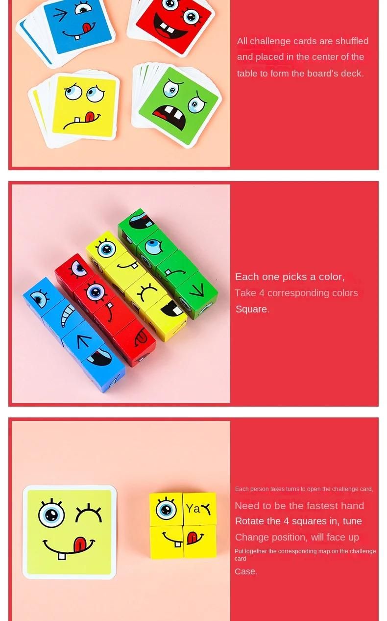 Dcennie s de construction Cube Face Change pour enfants, jeu de socit, puzzle en bois, expression Montessori, jouets en bois, cadeau pour enfants-Only Bell image 7 | Rakuten