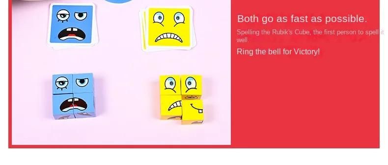 Dcennie s de construction Cube Face Change pour enfants, jeu de socit, puzzle en bois, expression Montessori, jouets en bois, cadeau pour enfants-Only Bell image 9 | Rakuten