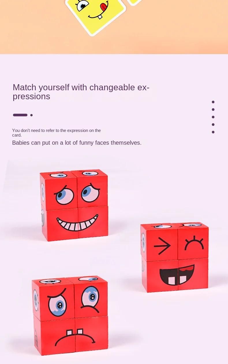 Dcennie s de construction Cube Face Change pour enfants, jeu de socit, puzzle en bois, expression Montessori, jouets en bois, cadeau pour enfants-Only Bell image 13 | Rakuten