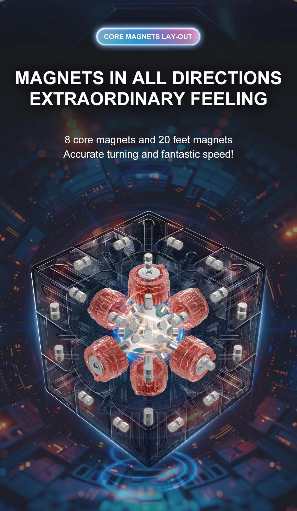 [Picube] 2025 YJ MGC Beta 3X3 Cube de vitesse magique magntique sans autocollant jouets Fidget professionnels Yongjun 3x3x3 Cubo Magico Puzzle-Beta Magnetic image 4 | Rakuten