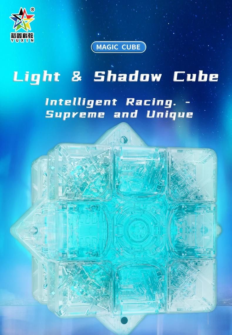 Yuxin Cube lumire 3x3 cube magntique 8 couleurs effet lumineux Cubo Magico Puzzle ducatif pour enfants cadeau jouet 3x3 Cube magique-Light shadow Cube image 1 | Rakuten