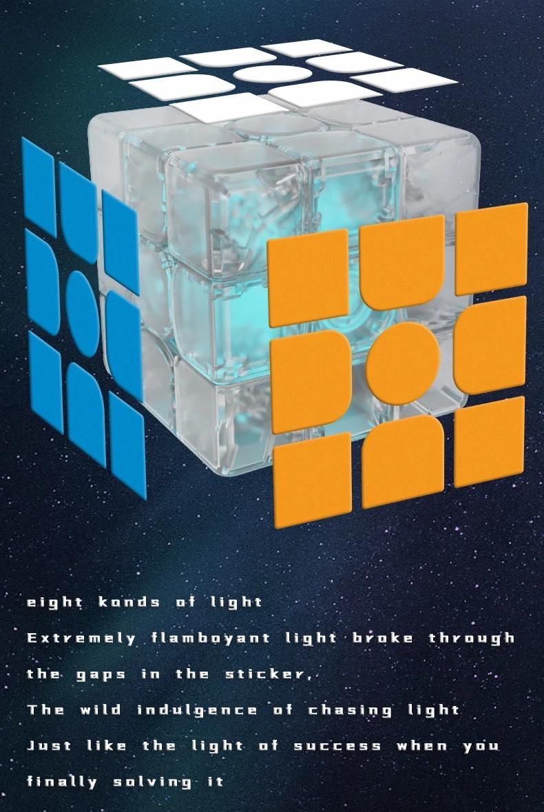 Yuxin Cube lumire 3x3 cube magntique 8 couleurs effet lumineux Cubo Magico Puzzle ducatif pour enfants cadeau jouet 3x3 Cube magique-Light shadow Cube image 12 | Rakuten