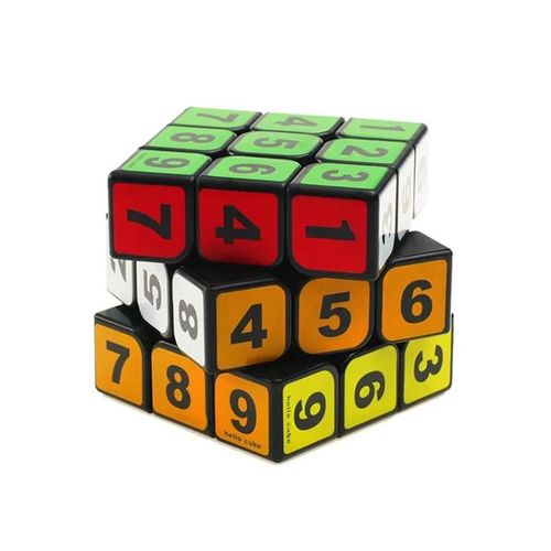Nouveauté 2x2 Cube de vitesse magique Cubo Magico 3x3 Zauberwürfel jeux de cerveau pour enfants jouets IQ Regalos Cumpleaños Niños Para Invitados-Black Number