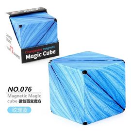 Cube Magique Magnétique Anti-souligné 3D, Variété Géométrique, Interchangeable, Puzzle à Rabat à la Main, Jouet pour Enfant-MC-04