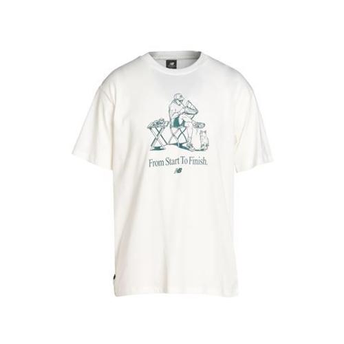New Balance - Essentials Cafe Grandpa Cotton Jersey T-Shirt - Tops - T-Shirts