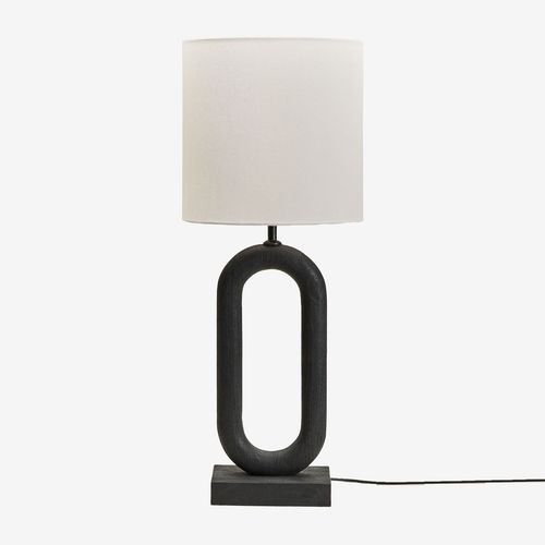 Lampe De Table En Bois De Manguier De Tibériade Noir Uni