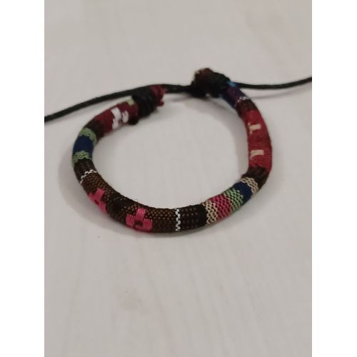 Bracelet Fils Multicolores Tréssés, Reglable