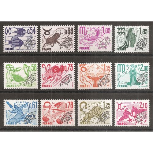 Préos 146 À 157 (1977) Préoblitérés 12 Signes Du Zodiaque N** (Cote 19,8e) (6868)