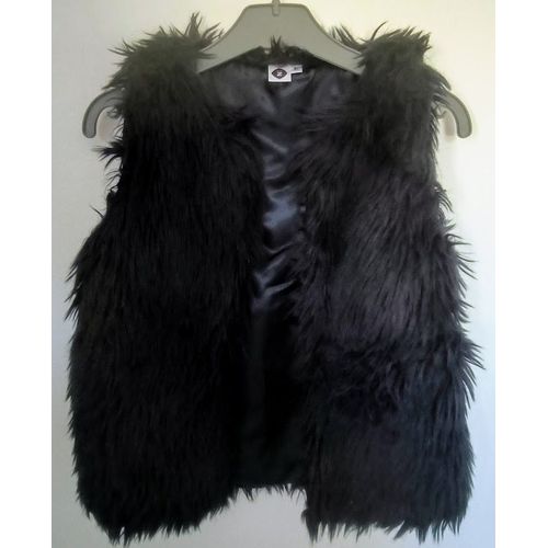 Gilet Fourrure Bleu Marine Sans Manche Z - T 6 Ans