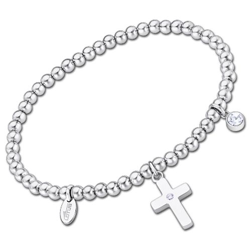 Bracelet Lotus Boules Acier Et Croix