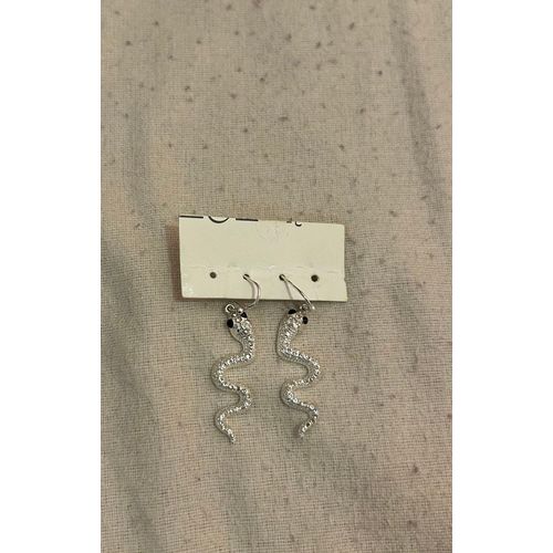 Boucles D¿Oreilles Argentées, Serpents 