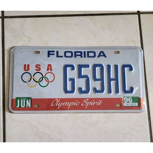 Plaque Immatriculation Décorative Florida