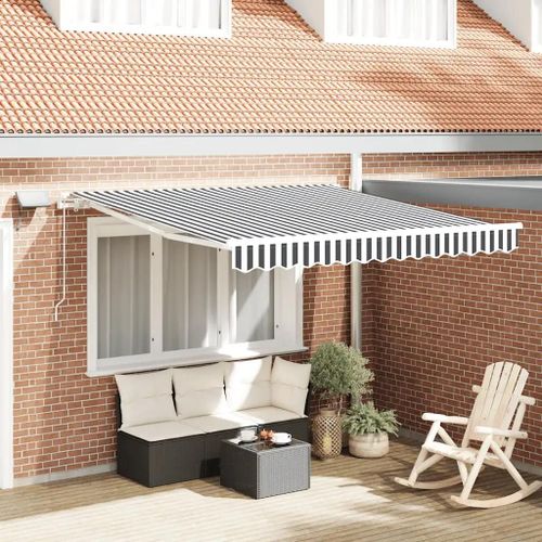 Prolenta Premium - Auvent Manuel Rétractable Marron 350x250 Cm