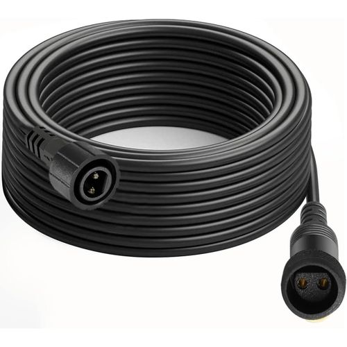 KAL-Rallonge Guirlande Exterieure 3M Prolongateur Electrique, Ip65 Étanche Rallonge Electrique 2 Broches Rallonge Guirlande Avec Connecteurs Mâle Et Femelle Pour Guirlande Lumineuse De Noël
