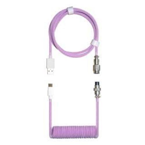 COOLER MASTER Câble de clavier Coiled Cable USB Type A - Type C M/M 1,5m (Violet)