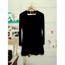 Robe Noire Bas Dentelle 40 L Miss Captain.