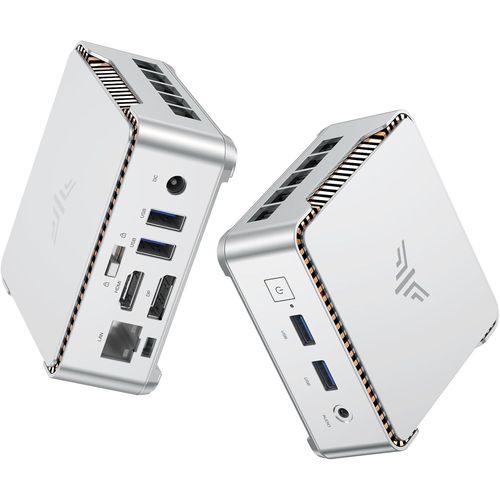 CHECARZHN--NO1-E2 Mini Pc W-11 Pro, ¿ntel Alder Lake-¿97 (Jusqu'À 3,6 Ghz), 16 Go Ddr4 256 Go M.2 Ssd Mini Ordinateur De Bureau, Double Wifi/Hdmi 2.0/ Dp/4K Uhd Double Écran Tour Pc Pour Bureau/École