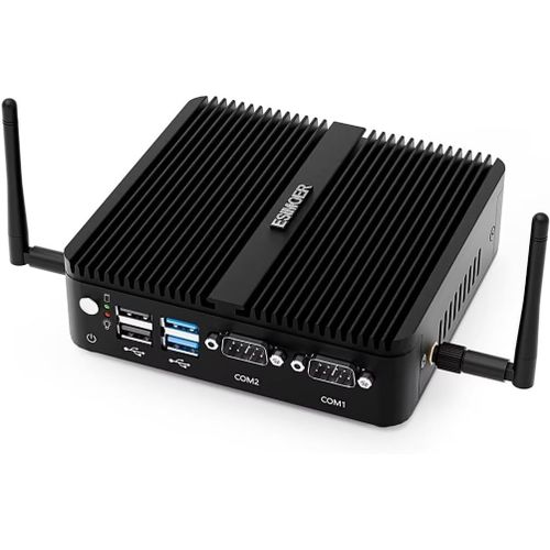 CHECARZHN--NO1-Mini Pc Industriel Win 11, Sans Ventilateur, Celeron J4125, 8 Go De Ram, 128 Go De Ssd, Gigabit Ethernet, Double Écran Hd Vga, 2 Ports Rs232, Wi-Fi Et Bt