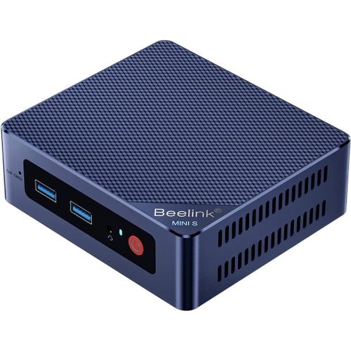 CHECARZHN--NO1-Mini S12 Pro Mini Pc, Intel Alder Lake-N100 (4C/4T, Jusqu'À 3,4 Ghz) 16 Go Ddr4 Ram 500 Go M.2 2280 Ssd, Mini Ordinateur De Bureau 4K 60Hz Dual Hdmi, Wifi6, Bluetooth 5.2, Gigabit Ethe