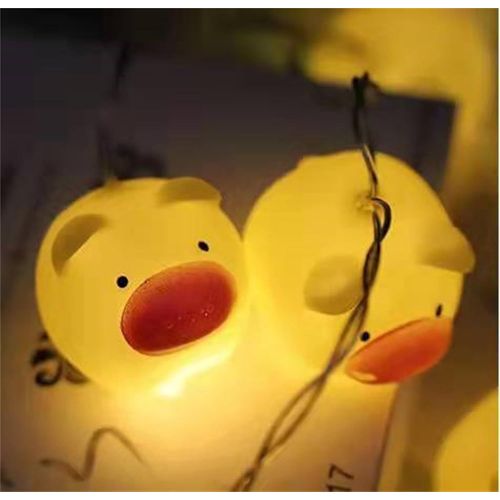 KAL-Guirlande Lumineuse 1,5 M À 10 Led - Motif Animaux De Dessin Animé - Pour Chambre À Coucher - Fonctionne Avec Piles - Pour Chambre À Coucher, Anniversaire, Fête - Décoration (Cochon)
