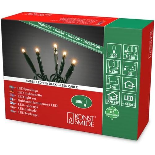 Kal-6354-820 Guirlande Lumineuse À Micro Led, Plastique, 7 W, Or