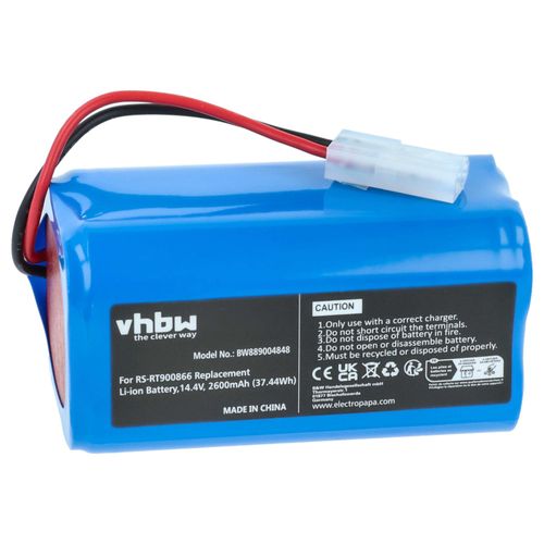 vhbw Batterie compatible avec Rowenta Explorer 60 Animal Connect, 60 Connect robot électroménager (2600mAh, 14,4V, Li-ion, sans boîtier)