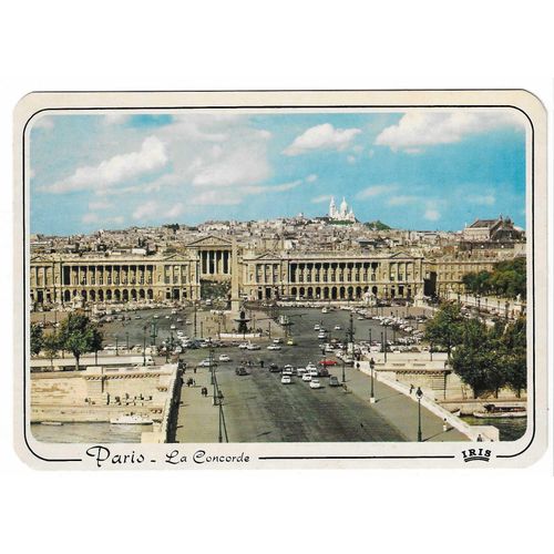 Carte Postale N° 509, Paris, La Place De La Concorde, À L'Horizon , Le Sacré-Coeur, Et À Droite, L'Opéra, 1986