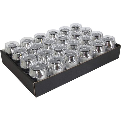 Un Plateau De 24 Oeufs Métallisés - Ruban D'emballage Cadeau - Couleur : Argent - Dimensions : 10mx7mm - Emballage Cadeau