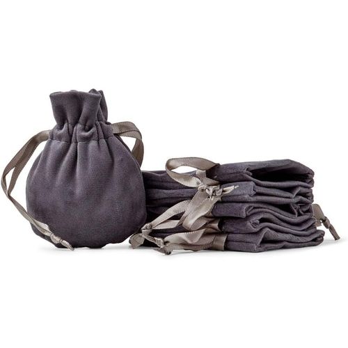 [10pcs] Sacs Cadeaux En Velours. Pochette Velvet De Luxe À Cordon Pour Les Cadeaux De Mariage, Les Bas De Noël, Les Bijoux, Vert Foncé, Velvet Bags Deep Grey 7x10cm X10