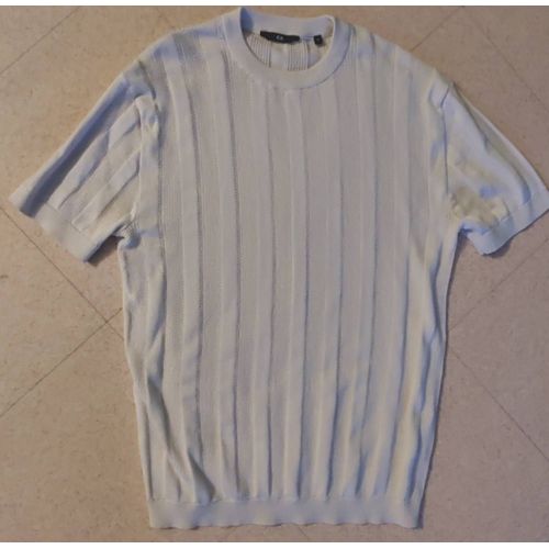Pull En Maille - Manches Courtes - Finition Côtelée