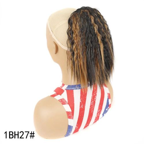 Queue De Cheval Bouclée Et Ample Avec Cordon De Serrage Pour Femmes Noires, Postiche Synthétique De 25 Cm, Extension De Queue De Cheval À Clipser