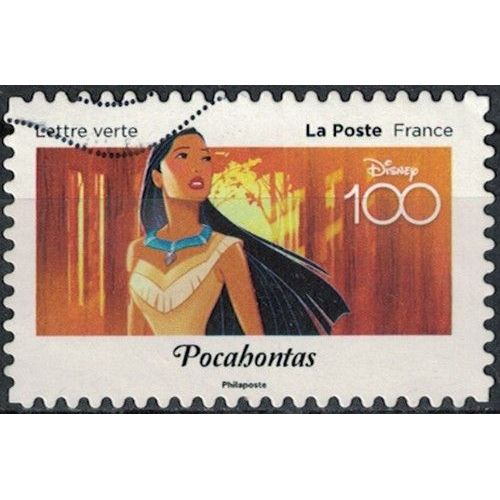 France 2023 Oblitéré Used Disney 100 Ans D'histoires À Partager Pocahontas