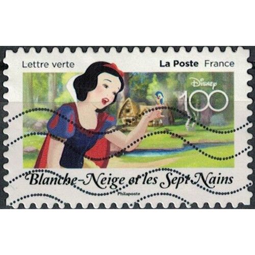 France 2023 Oblitéré Used Disney 100 Ans D'histoires À Partager Blanche Neige Et Les Sept Nains