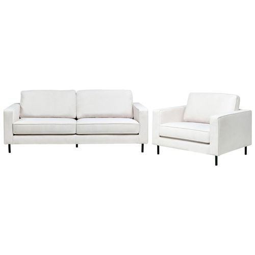 Ensemble De Salon Savalen Tissu Blanc Cassé 4 Places